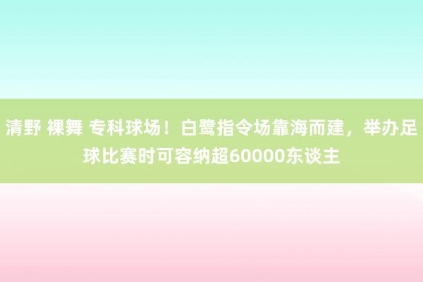 清野 裸舞 专科球场！白鹭指令场靠海而建，举办足球比赛时可容纳超60000东谈主