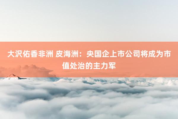 大沢佑香非洲 皮海洲：央国企上市公司将成为市值处治的主力军