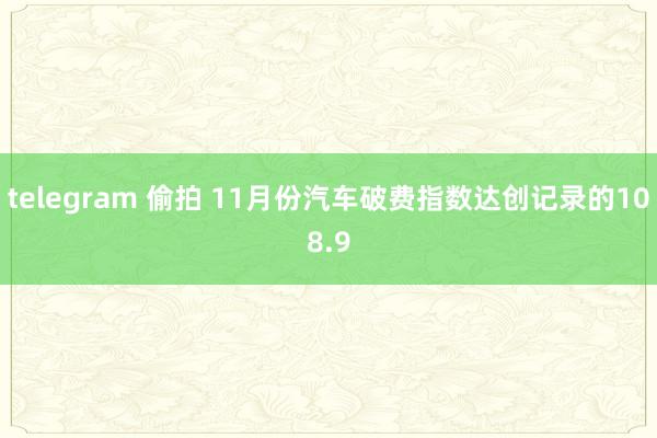 telegram 偷拍 11月份汽车破费指数达创记录的108.9