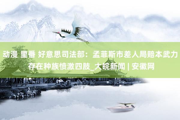 动漫 里番 好意思司法部：孟菲斯市差人局赔本武力 存在种族愤激四肢_大皖新闻 | 安徽网