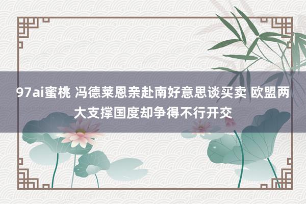 97ai蜜桃 冯德莱恩亲赴南好意思谈买卖 欧盟两大支撑国度却争得不行开交