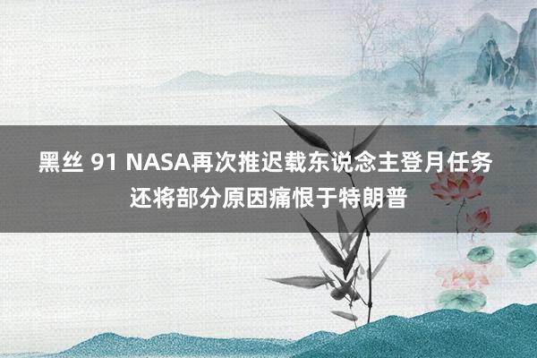 黑丝 91 NASA再次推迟载东说念主登月任务 还将部分原因痛恨于特朗普
