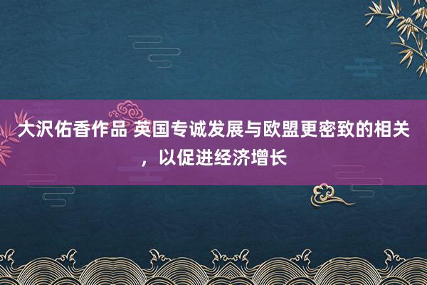 大沢佑香作品 英国专诚发展与欧盟更密致的相关，以促进经济增长
