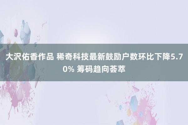 大沢佑香作品 稀奇科技最新鼓励户数环比下降5.70% 筹码趋向荟萃
