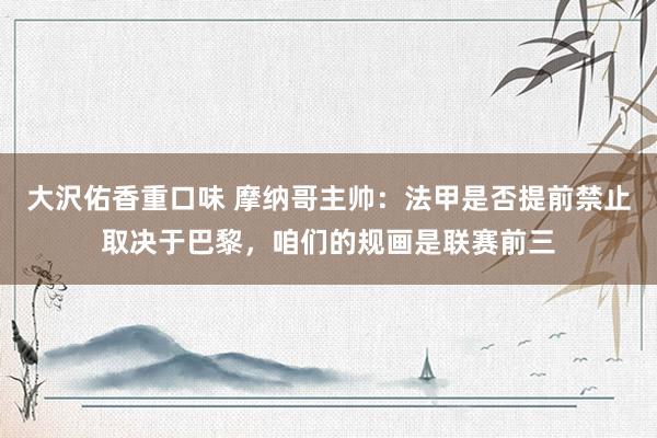 大沢佑香重口味 摩纳哥主帅：法甲是否提前禁止取决于巴黎，咱们的规画是联赛前三