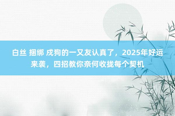 白丝 捆绑 戍狗的一又友认真了，2025年好运来袭，四招教你奈何收拢每个契机