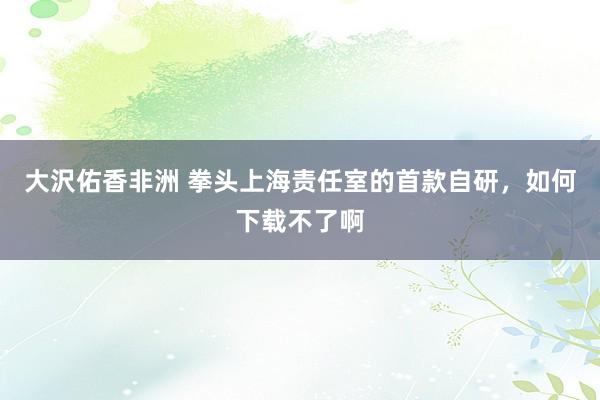 大沢佑香非洲 拳头上海责任室的首款自研，如何下载不了啊