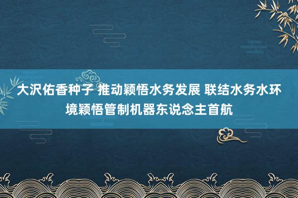 大沢佑香种子 推动颖悟水务发展 联结水务水环境颖悟管制机器东说念主首航