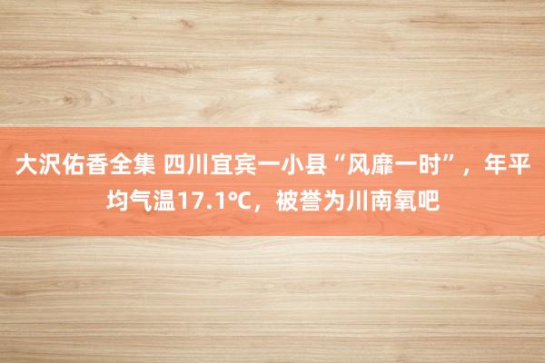 大沢佑香全集 四川宜宾一小县“风靡一时”，年平均气温17.1℃，被誉为川南氧吧