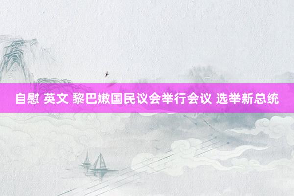 自慰 英文 黎巴嫩国民议会举行会议 选举新总统