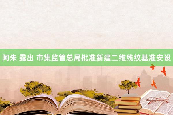 阿朱 露出 市集监管总局批准新建二维线纹基准安设