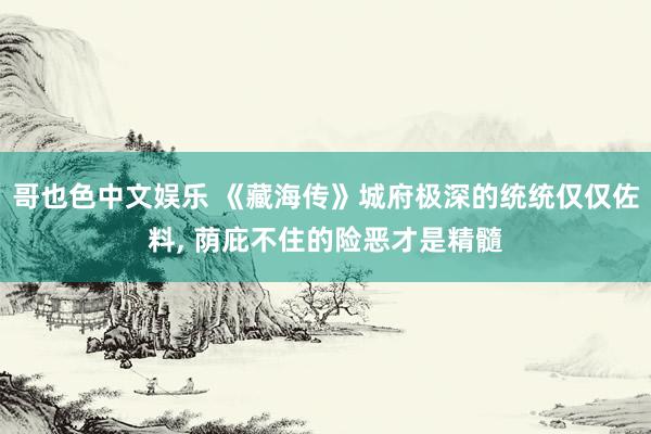 哥也色中文娱乐 《藏海传》城府极深的统统仅仅佐料, 荫庇不住的险恶才是精髓